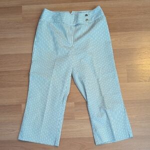 Hillard & Hanson Striped Wide-Leg Crop Pants